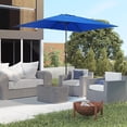 thumbnail image 2 of Outsunny Parasol de Patio 6,5 X 10 Pi, Parasol Rectangulaire de Marché, Bleu Foncé, 2 of 10
