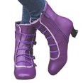 thumbnail image 2 of Kcodviy Bottes Plates Mi-Mollet pour Femmes Automne et Hiver 8 Mollet Bottes pour Femmes Bottes à Talon Femmes Bottes Femmes Plates Bottes Femmes Larges, 2 of 6