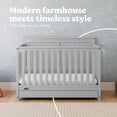thumbnail image 3 of Graco Hadley 5-in-1 Convertible Baby Crib with Drawer, Pebble Gray, 3 of 16