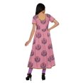 thumbnail image 4 of Moomaya Robes Imprimées à Fente avant pour Femmes Kurti à Manches Courtes Tenue d'Été, 4 of 6