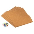 thumbnail image 1 of Uxcell Self Adhesive Wall Square Bulletin Felt Board Tile with Push Pin, Gold Copper 4 Pack, 1 of 6