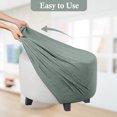 thumbnail image 2 of Lipstore Housse Extensible pour Pouf Pouf à Enfiler Rond Tabouret Repose-Pieds de Pièce Extensible Vert (Housse Seulement), 2 of 13