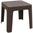 thumbnail image 1 of Sunnydaze 18" Square Polypropylene Outdoor Patio Side Table - Brown, 1 of 9