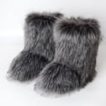 thumbnail image 2 of RKSTN Bottes de Neige pour Femmes Mode Couleur Imitation Plus Cachemire Neige Bottes de Neige Chaussures, 2 of 7