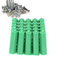 thumbnail image 3 of Expansion Screw Tube, Expansion Pipe 100Pcs  Wall Fastener Plastic Material  for Cabinets for Switches for Picture Frames for Coat Racks, 3 of 8