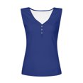 thumbnail image 4 of Timegard Camisoles pour Femmes Été Côtelées Col en V à Boutons Sans Manches Ajustées T-Shirt Basique Décontracté pour Sorties, 4 of 5