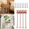 thumbnail image 2 of Adjustable Folding Desk Legs 28cm Steel Frame, White/Pink/Green, Tool-Free Assembly, 50kg Load Capacity, Foldable for Bed Table or Study Station, 2 of 5