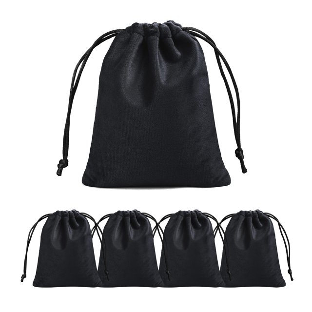 TOPTIE 50 PCS Microfiber Jewelry Bags, Drawstring Gift Wrap Bags with Ultra Soft Short Plush