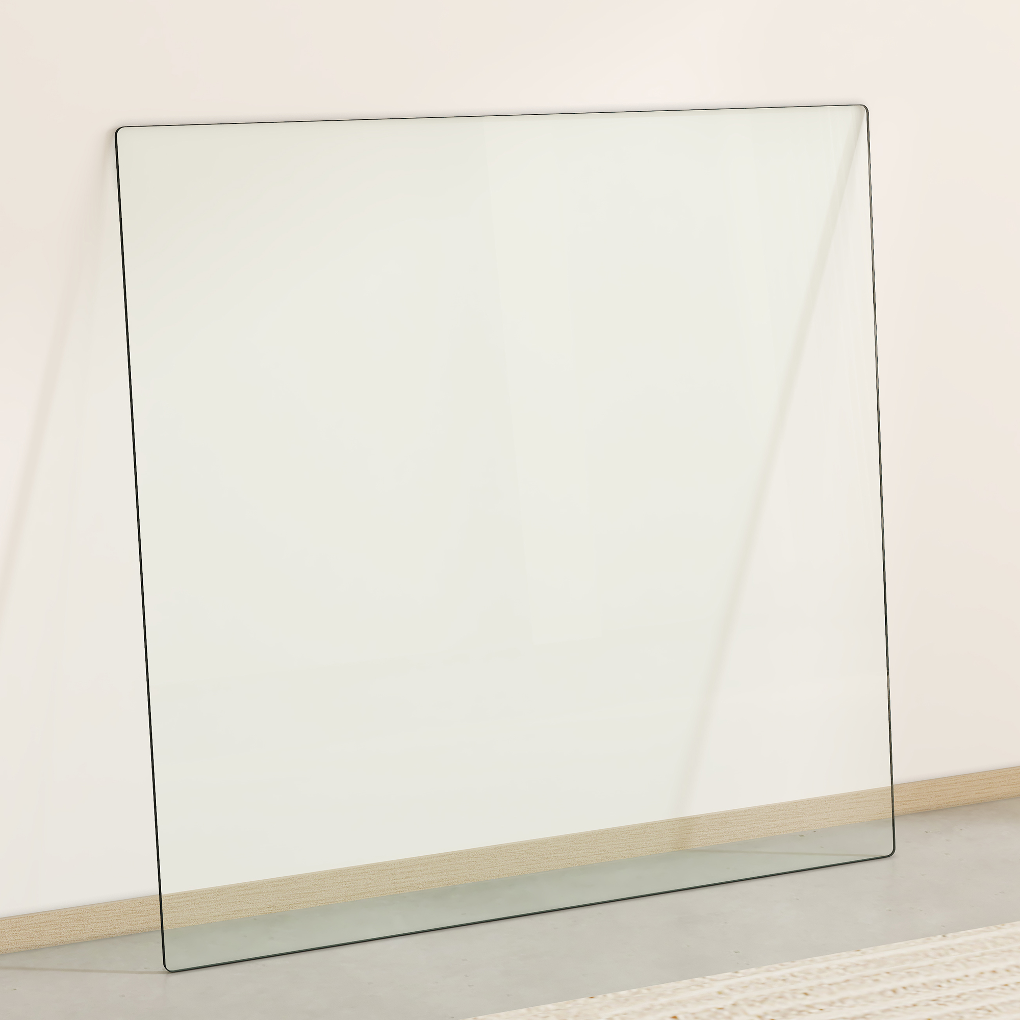 Noble House Table basse en verre trempé carré 36", transparent résistant à la chaleur, pour cuisine et restaurant, transparent