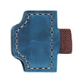 thumbnail image 5 of Magnetic Bookmark Clip Leather Design With Pen Holder Blue Color Material Pu Leather Reading Accessory Handmade Retro Style Blue, 5 of 5