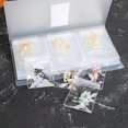 thumbnail image 1 of facefd PVC Jewelry Storage Organizer for Earrings Album Cards 84 Grids 10 Bags 35g, 1 of 9