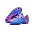 thumbnail image 1 of Innerwin Chaussures de Soccer pour Enfants à Bout Rond Crampons de Soccer Confort Légers Espadrilles Basses Terrain Ferme Rose (Terrain Ferme) 11.5c, 1 of 2