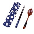 thumbnail image 2 of TIMIFIS Dinnerware Sets Cutlery Set Japanese Vintage Wooden Chopsticks Spoon Tableware 2pcs Set New Gift, 2 of 2