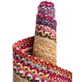 thumbnail image 4 of Indian Handmade Braided Multi Cotton Border with Inner Natural Jute Area Rug, Home Décor Rug, Jute Rug for Bedroom, Dining Room, living room, Doormat Rug Size - 4' x 9' (120 cm x 270 cm), 4 of 5