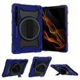 thumbnail image 2 of XYX 3in1 Rotating Stand Case for Samsung Galaxy Tab S7+/Tab S8+ 12.4 inch with Hand/Shoulder Strap, Shockproof Rugged, Navy Blue, 2 of 7