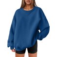thumbnail image 1 of Jamicy Chandails pour Femmes 2025 Nouvelle Mode Molleton Surdimensionné Col Rond Chandails à Capuchon Décontractés Confortables 2025 Mode d'Automne Chandail de Base, 1 of 4