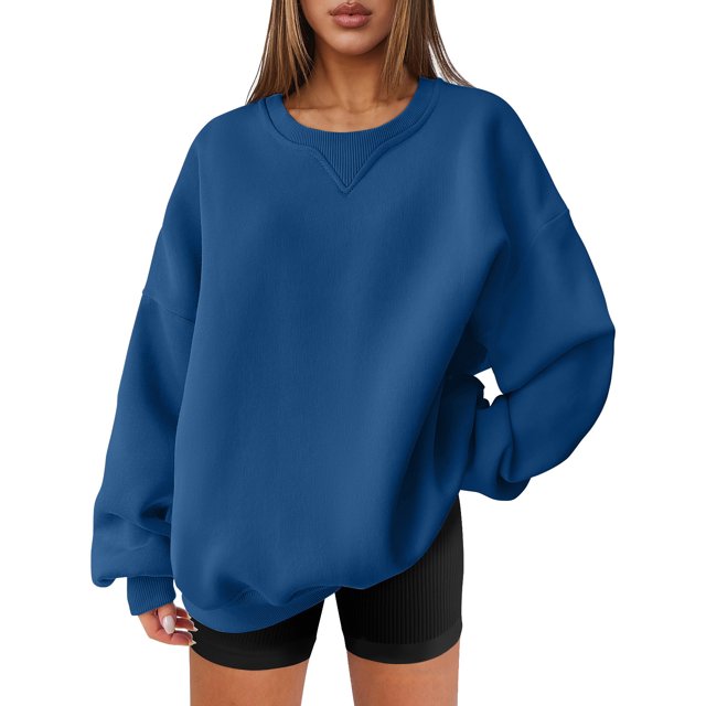 Jamicy Chandails pour Femmes 2025 Nouvelle Mode Molleton Surdimensionné Col Rond Chandails à Capuchon Décontractés Confortables 2025 Mode d'Automne Chandail de Base
