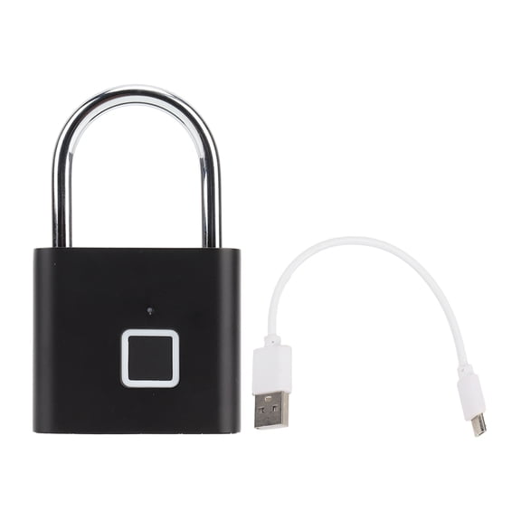Fingerprint Lock, Fingerprint  0.5S Unlock Compact Structure Stainless Steel Lock Beam Hold 10 Fingerprints  For Lockers For Backpacks Black