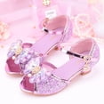 thumbnail image 2 of MIASHUI Chaussures de Fille Robe Chaussures de Princesse Mary Jane Talons Bas Paillettes Fête Mariage Chaussures, Violet, 9-9,5 Ans, 2 of 4