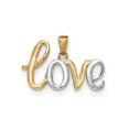 thumbnail image 1 of 14K Two Tone Gold LOVE Charm Pendant, 1 of 1