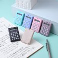 thumbnail image 2 of Matoen12 Fournitures de Rentrée Calculatrices de Poche, Mini Calculatrice Portable à Clapet Pendentif Petit 8 Chiffres, Boutons Réactifs, Grand Écran LCD, Piles à Bouton, 1,6"X2,4 Pouces, 1 Paquet, Café, 2 of 5