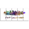 thumbnail image 1 of Design Art Fort Lauderdale Skyline Canvas Print, 1 of 3