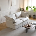 thumbnail image 2 of Sodrens Modular Sectional Sofa,Modern Linen Fabric Couch Free Combination Sofa,2-Seat Sofa for Living Room,Beige, 2 of 10