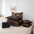 thumbnail image 4 of 7 Pcs Wolf Comforter Set Queen,Rustic Farmhouse Patchwork Bed in a Bag with Flat Sheet and Fitted Sheet for Kids Teen Adult,Woodland Animal Bedding Set with Pillowcase and Sham Reversible, 4 of 5