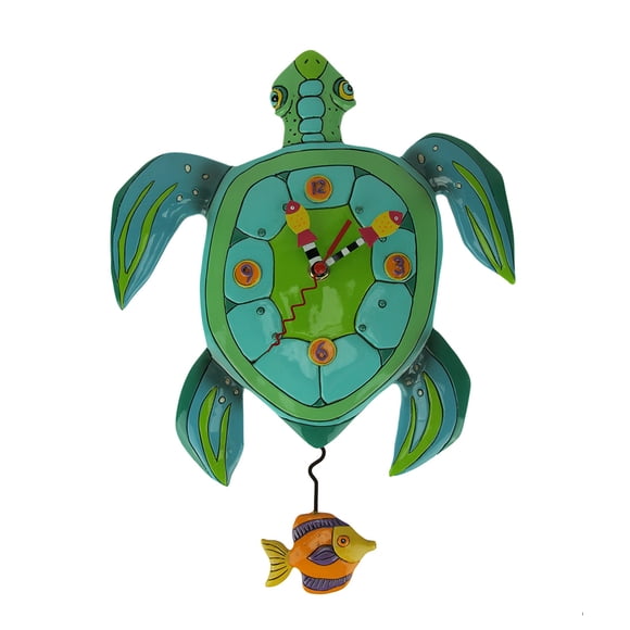 Allen Designs Horloge Murale à Pendule Tortue de Mer Sup Dude?