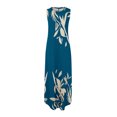 thumbnail image 4 of Lenago Robe de Maternité Grande Taille pour Femme Imprimée Sans Manches à Col Rond Longue Robe Robes d'Été de Plage en Liquidation, 4 of 5