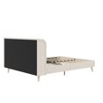 thumbnail image 2 of Novogratz Holly Upholstered Wingback Bed, Queen, Ivory Velvet, 2 of 9