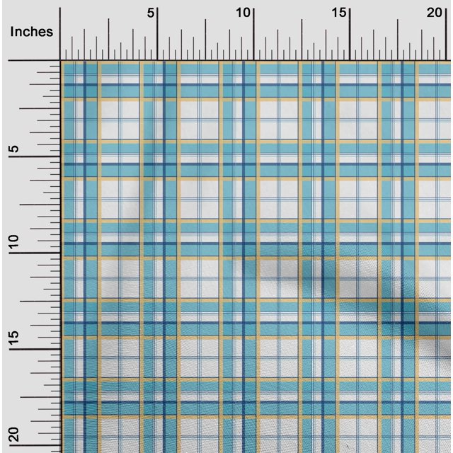 oneOone Silk Tabby Fabric Madras Check Fabric Prints By Yard 42 Inch Wide