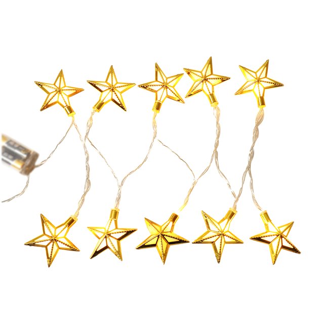 Mistaha 5ft 10LED Eid Ramadan String Lights Star Shaped Crescent Party LED Fairy Hanging Lights