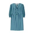 thumbnail image 3 of yoeyez Robes d'Été pour Femmes 2025 Maxi Mignon Manches Bouffantes 3/4 Rayé Nœud Papillon Mini Robe Soleil Col Ras du Cou Décontractée Robes Babydoll Ample Fluide Robe de Plage Bleu,P, 3 of 5