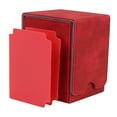thumbnail image 5 of Étui en Cuir 100+ Cartes à Manches pour Cartes de Visite Séparateurs Fente Rouge, 5 of 5