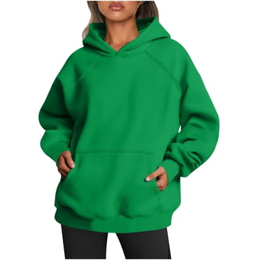 RKSTN Chandails à Capuchon pour Femmes Mode Automne 2023 Décontracté Couleur Unie Chandails à Capuchon Manches Longues Chandail Chaud à Enfiler Hauts avec Poches