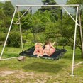 thumbnail image 2 of Goplus 700lb Giant 60"Platform Tree Swing Outdoor w/ 2 Hanging Strap Camo Green, 2 of 9