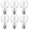 thumbnail image 2 of Energetic Dimmable LED Filament Light Bulbs, 8W, 60 Watt Equivalent, Warm White 3000K, Classic Clear Glass, A19 LED Light Bulb, 6 Pack, 2 of 4