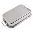 thumbnail image 3 of Stainless Steel Deep Roasting Tray Oven Pan Grill Rack Baking Roaster Tin Tray 25*18*5cm, 3 of 9