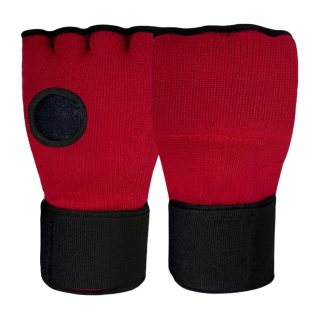 Siruishop Gel Boxing Hand Wraps Inner Gloves Half Finger Gloves for Sanda Exercise MMA Dark Red