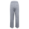 thumbnail image 5 of WEIYLL Women's Pants Work Straight Wide Leg Button Down High Elastic Waisted Pockets Grey Trousers size M, 5 of 5