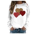 thumbnail image 1 of RKSTN Chandail pour Femmes Décontracté à Manches Longues Blouse à Imprimé de la Saint-Valentin Hauts Chandail Col Rond Coupe Ample Chandail, 1 of 4