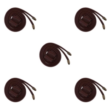 Decodeary Leather Drawstring Replacement Strap for Bucket Handbag Bag Coffee 5Set