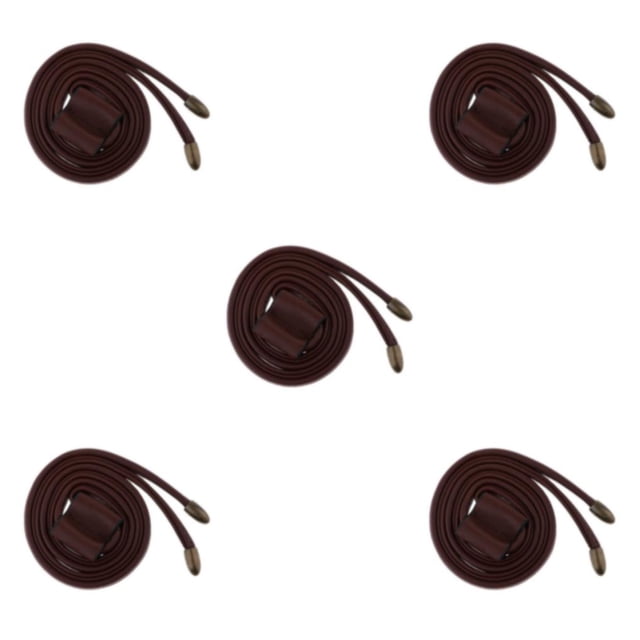 Decodeary Leather Drawstring Replacement Strap for Bucket Handbag Bag Coffee 5Set