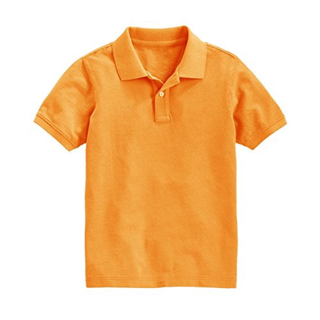 Peach Couture Polo Piqué Classique à Manches Courtes pour Garçons