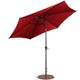 thumbnail image 1 of Costway Parasol de Patio 9 Pi pour l'Extérieur avec Support de Parasol Rond de 50 Lb avec Roues, 1 of 9