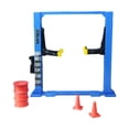 thumbnail image 4 of Siruishop 1/64 Diorama Garage Architecture Model Realistic Repair Frame Model Workshop Blue Car Lift, 4 of 8