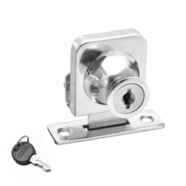 Showcase Lock Display Cabinet Sliding Glass Door Lock With Keys For 5-8mm Glass Wine Cabinet Lock Security Furniture Hardware