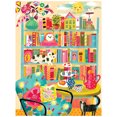 thumbnail image 1 of RoseArt - Vertical Visions 500-Piece - Bookshelf With Cats- Adult Interlocking Puzzle, 1 of 6