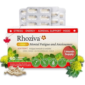 Rhodiola Rosea Supplement 200mg 5:1 Extract - Stress Relief, Increase Energy, Mental Focus & Memory with Vitamin B Complex + D3, E, Magnesium Bisglycinate, Folate & Zinc - 60 Capsules (1-Pack)